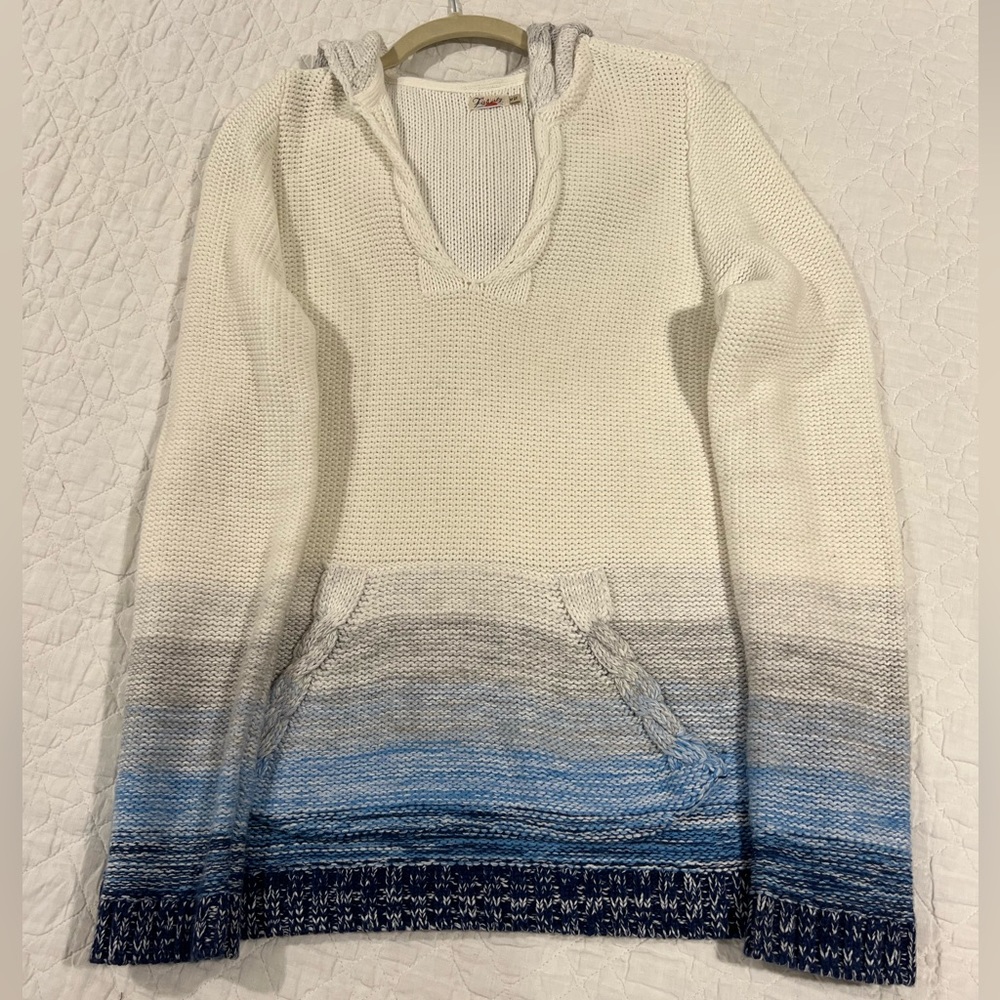 NWOT - Faherty hooded pullover ombré sweater size M